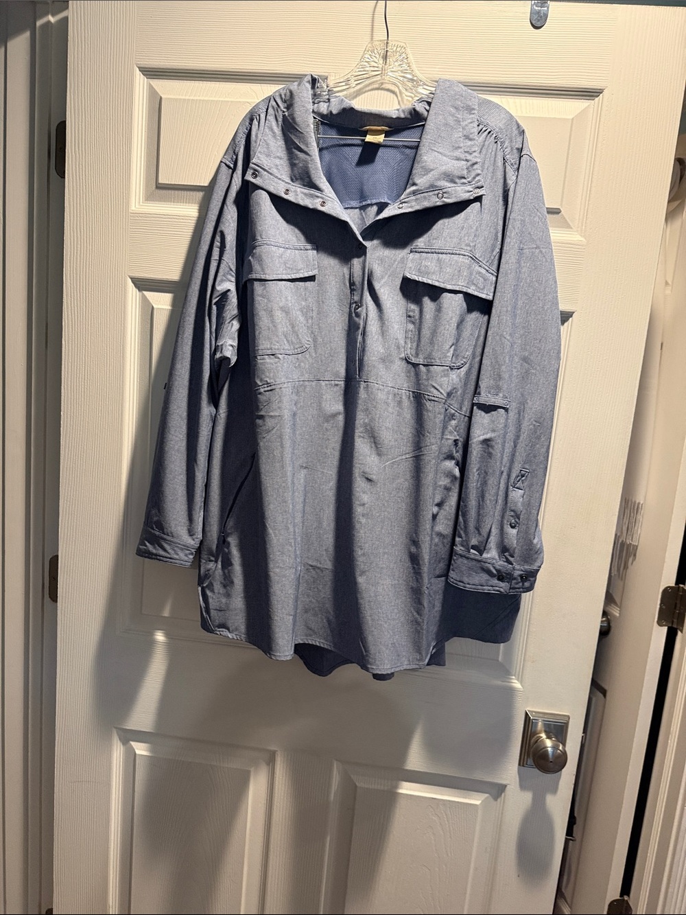 Duluth Trading Co Light Blue Women's Pullover SPF 50 Jacket